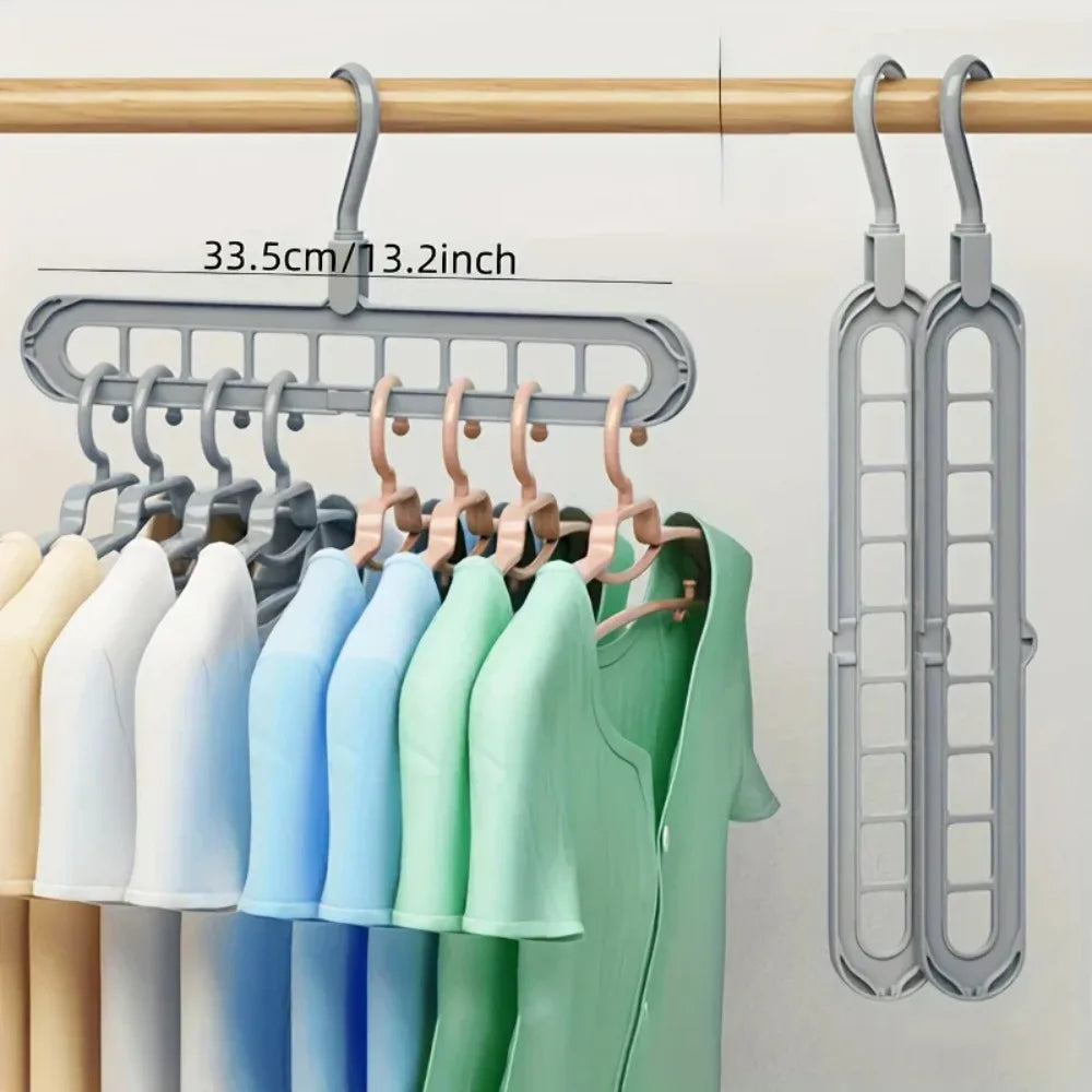 3-Pack 9-Hole Space-Saving Hangers