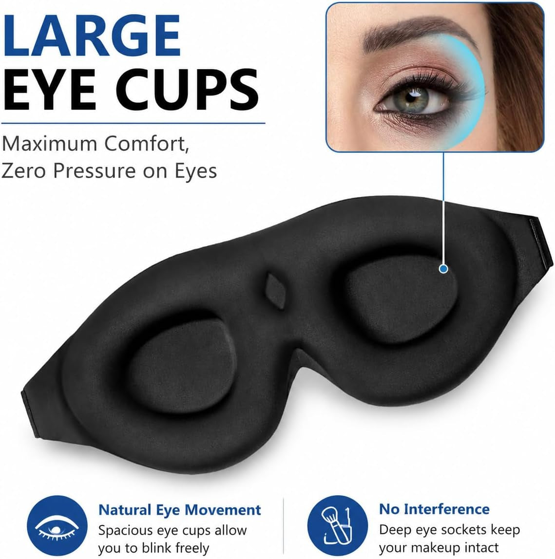 3D Contoured Memory Foam Sleep Mask