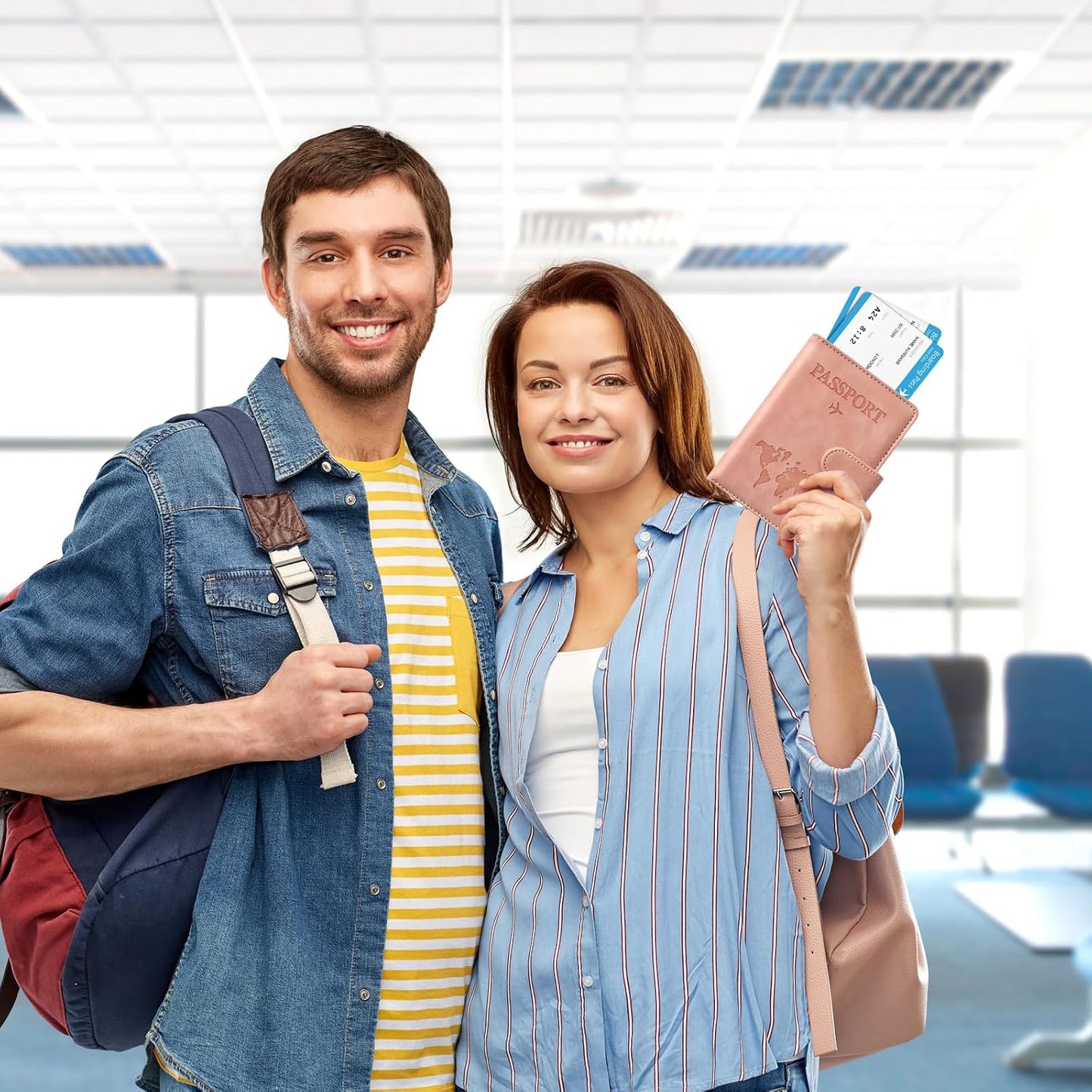 Slim Travel Passport Wallet with Card Slots
