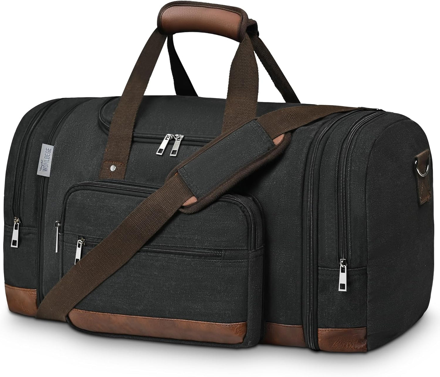 50L Expandable Canvas Duffle Bag