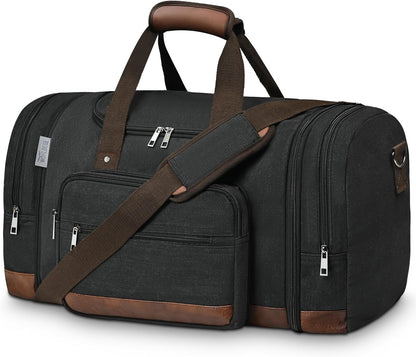 50L Expandable Canvas Duffle Bag