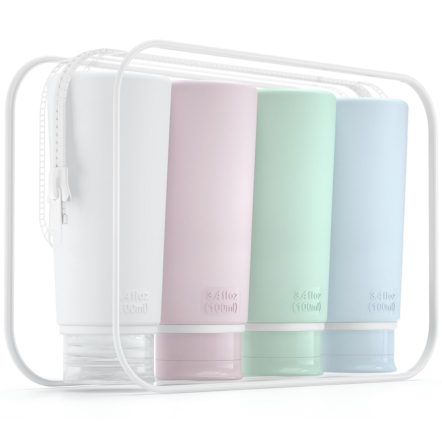 4-Pack 100ml Leakproof Travel Bottles