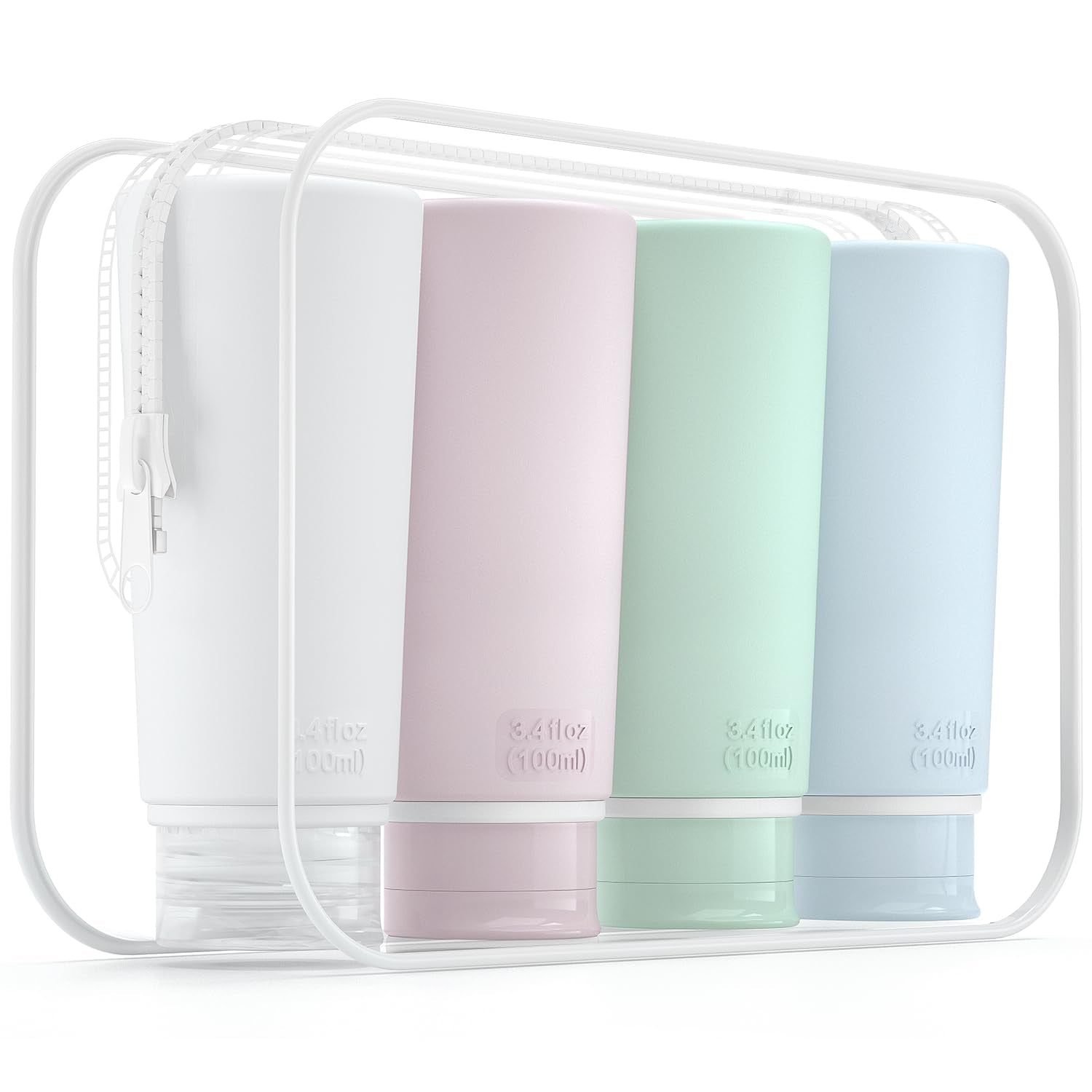 4-Pack 100ml Leakproof Travel Bottles
