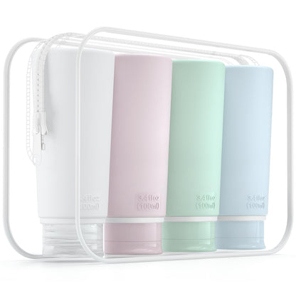 4-Pack 100ml Leakproof Travel Bottles