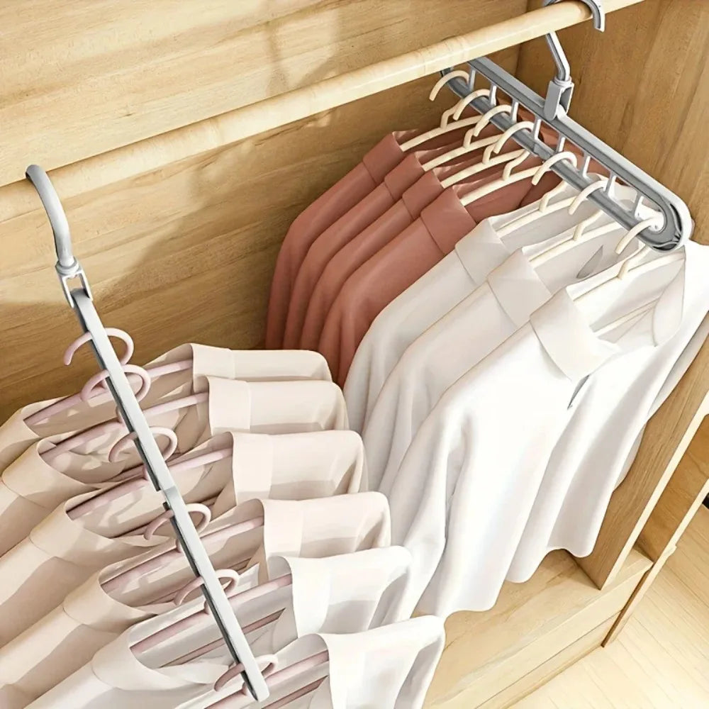 3-Pack 9-Hole Space-Saving Hangers