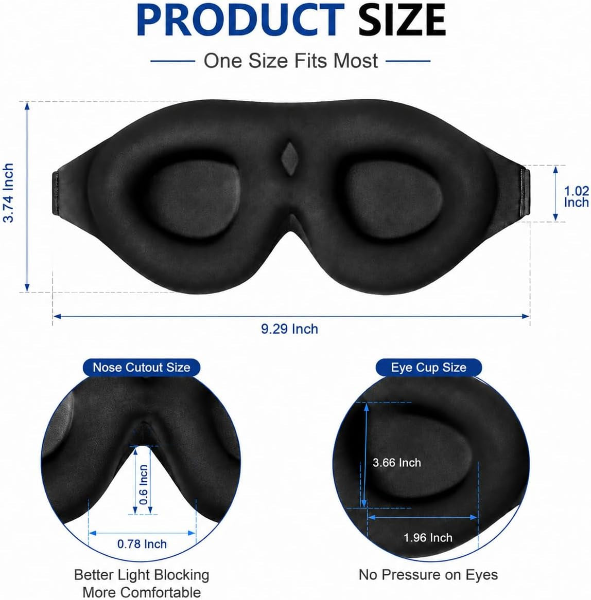 3D Contoured Memory Foam Sleep Mask