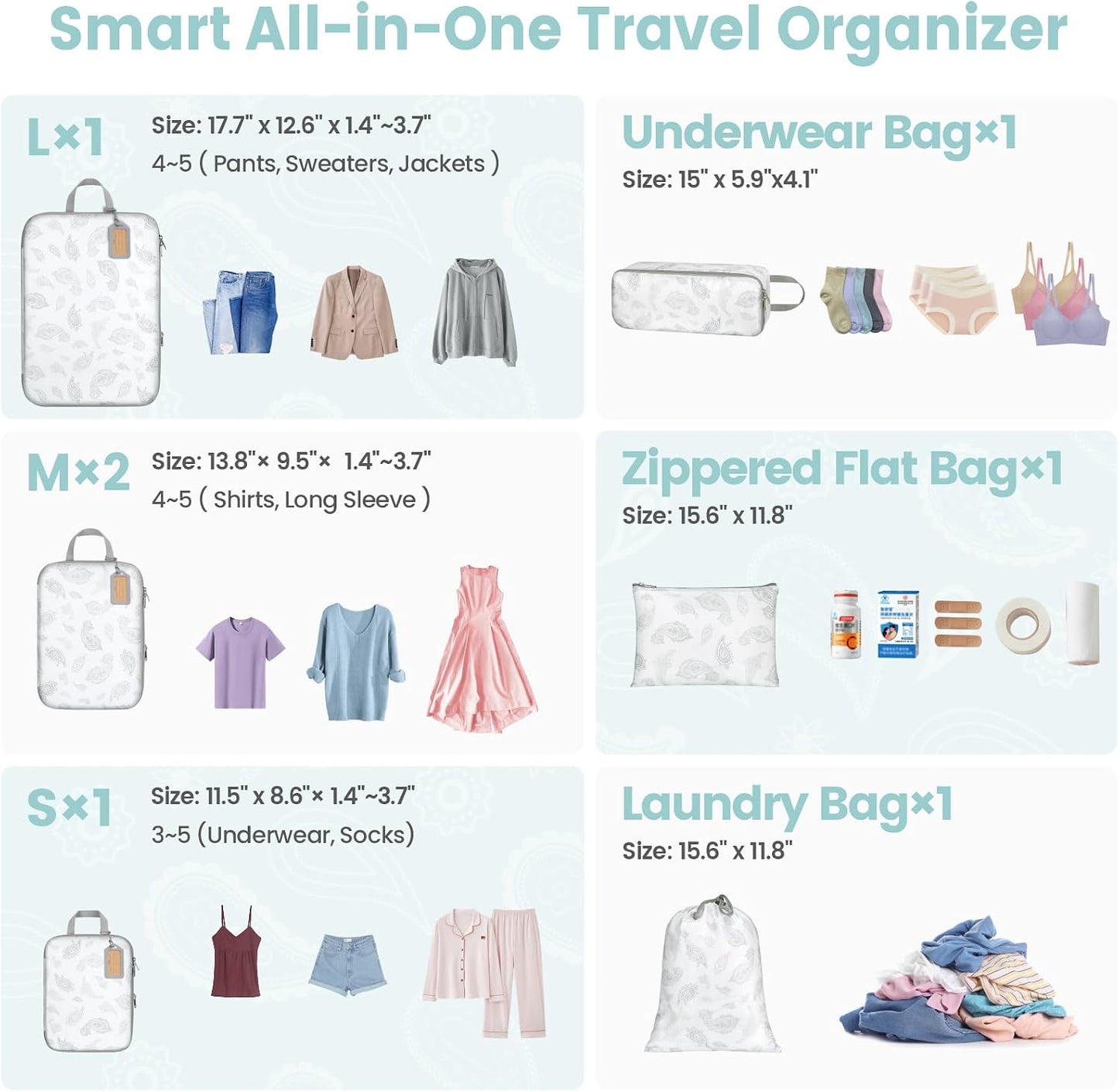 Compression Packing Cubes for Travel