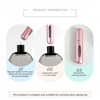 4-Pack 5ml Refillable Perfume Atomisers