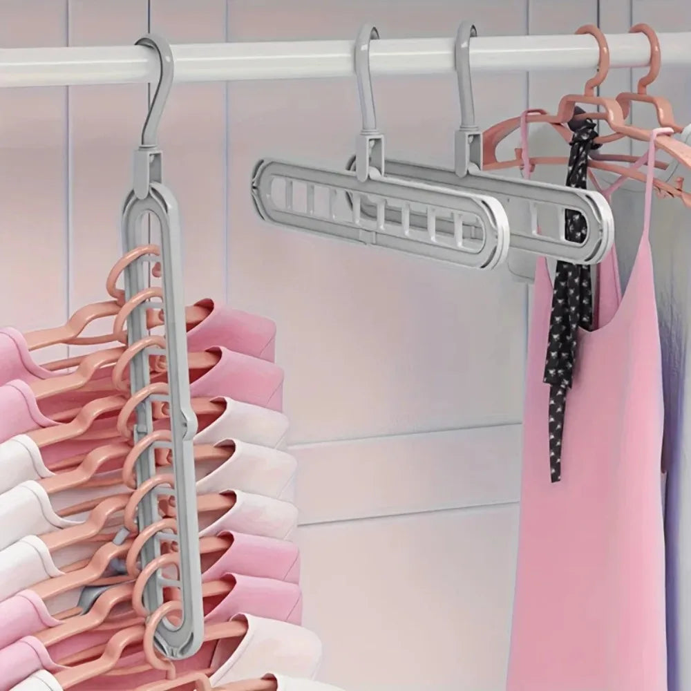 3-Pack 9-Hole Space-Saving Hangers