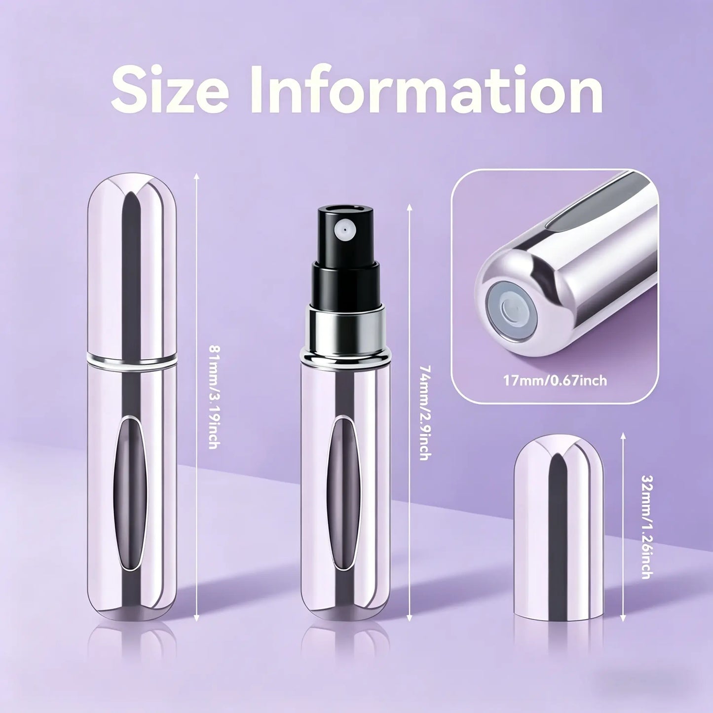 4-Pack 5ml Refillable Perfume Atomisers