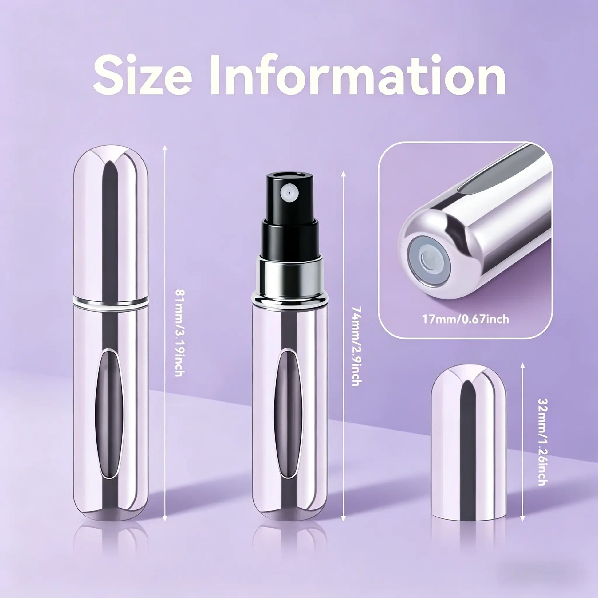 4-Pack 5ml Refillable Perfume Atomisers