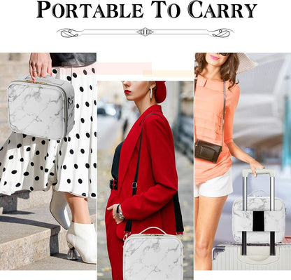Travel Makeup Bag with Adjustable Dividers