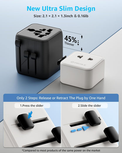 Universal Travel Adapter - 2500W International Plug Adapter